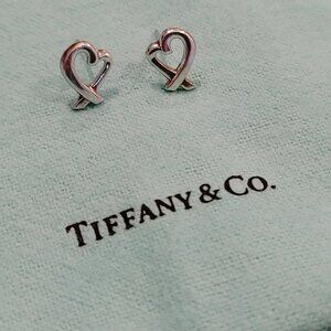 Tiffany & Co. Paloma Picasso Sterling Silver Loving Hearts Earrings